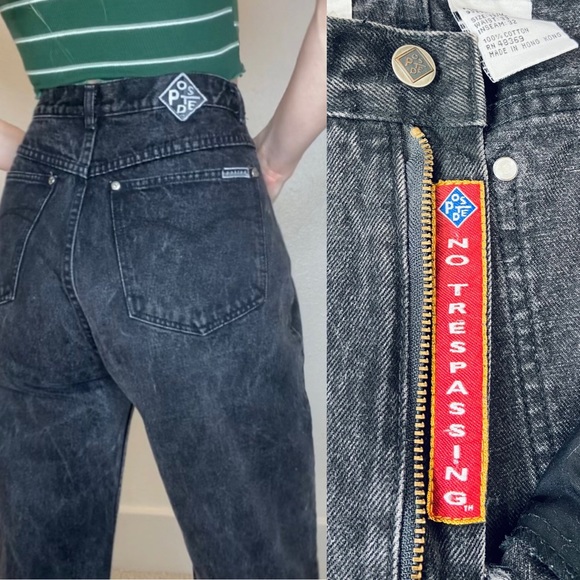 posted Denim - Posted Cuntsge 80’s High Rise Mom Jeans 🤩 Acid Wash Black 13/14